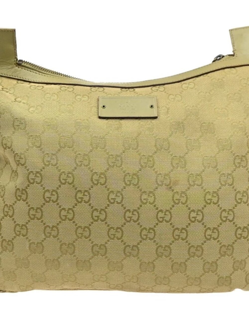 GUCCI Logo GG Pattern Shoulder Bag Canvas Leather Beige GHW Italy 34YJ134 - Picture 4 of 15